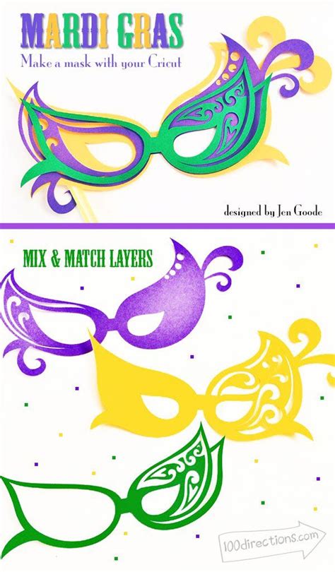 Make This Mask In 15 Minutes Mardi Gras Mask Designed By Jen Goode