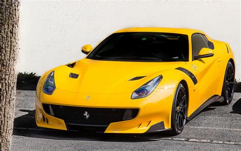 1920x1080px 1080p Free Download Ferrari F12 Tdf Yellow Sports Coupe