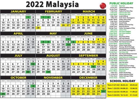 Calendar 2022 Malaysia Kalendar 2022 Malaysia