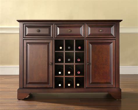 Crosley Lafayette Buffet Server Sideboard Cabinet With Wine Storage