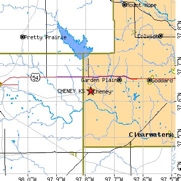 Clinton lake, kansas waterproof map (fishing hot spots). Cheney, Kansas (KS) ~ population data, races, housing & economy