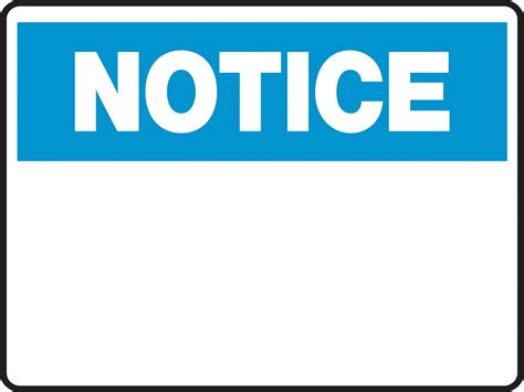 Notice Sign Template