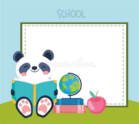 Panda Go To School Stock Vector Illustration Of Person 47880079