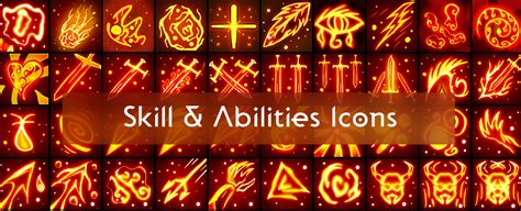 Assets Fire Skill And Abilities Icon Pack 70 2d Art