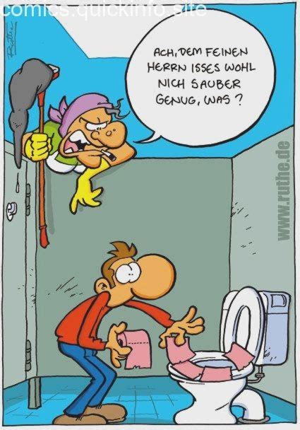 Klo Toilette Putzfrau Klopapier Sauber Lustige Cartoons Ruthe