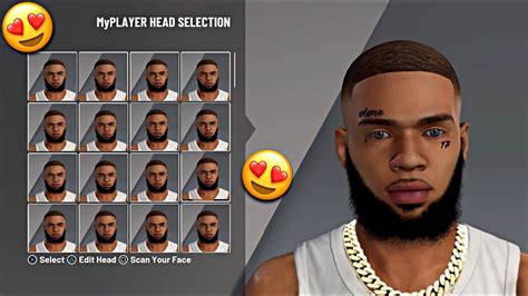 New Best Drippy Face Creation In Nba 2k21 Stage Comp Face Youtube