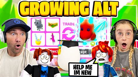 Growing Our Alt Accounts In Roblox Adopt Me Youtube