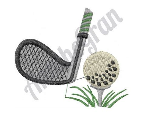 Golf Club Embroidery Design Ball Embroidery Design Machine Etsy