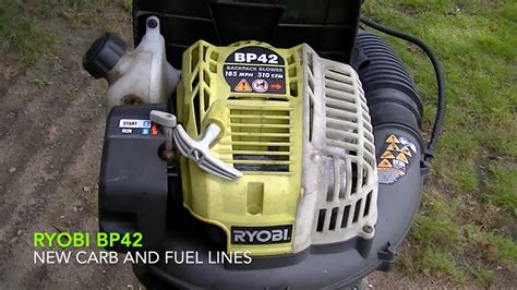 Ryobi BP42 Leaf Blower Carb And Fuel Line Replacement YouTube