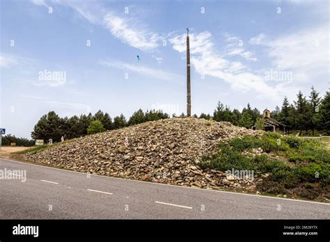 Cruz De Ferro Cross Of Iron On The Road To Santiago De Compostela Camino De Santiago Way Of