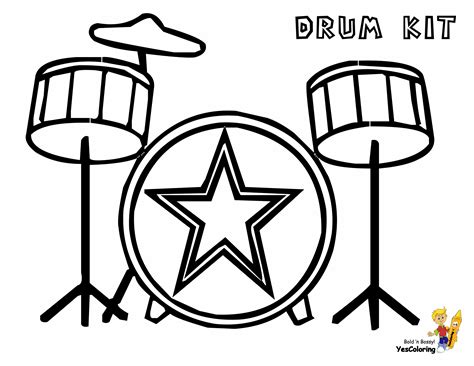 Majestic Musical Drums Coloring | Drums | Free | Percussion | Drum Coloring Page