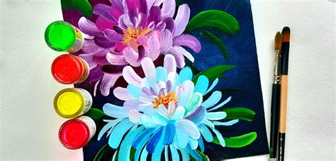 Easy Flower Painting Tutorial For Beginners How To Paint