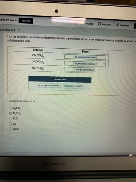 Is there a way to send the pivot table to another person without the entire workbook? Solved: Ignment Score: 150/400 Sources Ds Give Up? Feedbac... | Chegg.com