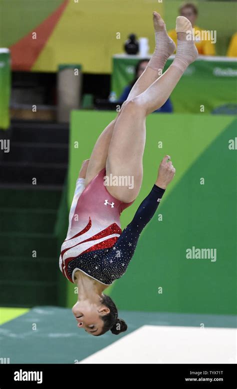 American Gymnast Aly Raisman Performs Her Routine In The Floor Exercise