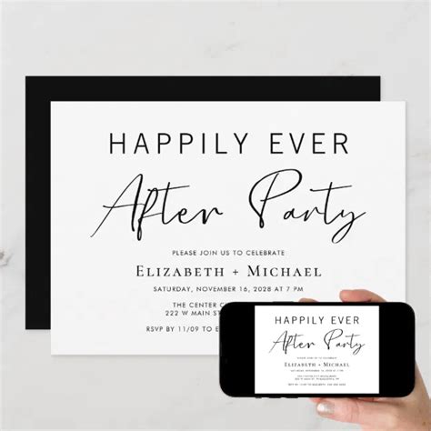 Minimal Wedding After Party Invitation Zazzle