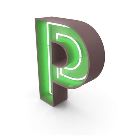 Neon Letter P