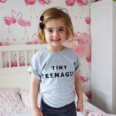 Tiny Teenager Kids Slogan T Shirt By Ellie Ellie Kids Shirts Design