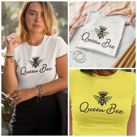 Queen Bee Womens T Shirt Honeybee Tee Shirt Any Colour Etsy Uk