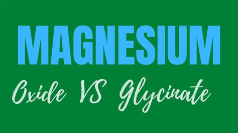 Magnesium Glycinate Vs Oxide Review [2020] Best Rx For Savings