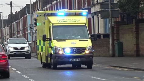 Ambulance Lights Emergency Ambulance Responding With Emergency Lights