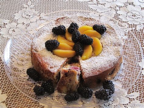 Blackberry Peach Cobbler Coffee Cake Oh Sweet Basil Recipe