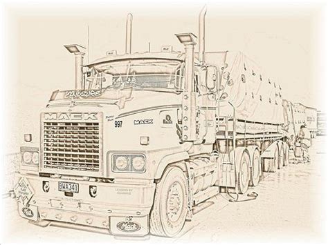 Download and print free mack from disney cars coloring pages. mack classic truck drawings - Google Search | Mack trucks ...