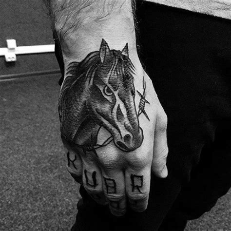 Vantaty 50 sheets black temporary tattoos for men adults ealge dragon lion wolf animals, fake small temporary tattoos for women neck arm thigh, skull tattoo sticker for kids children boys girls tatoos. 40 Traditional Horse Tattoo Designs For Men - Retro Ink Ideas