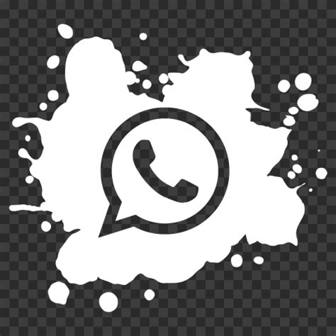 Hd Paint Splash White Outline Whatsapp Wa Whats App Icon Png Citypng
