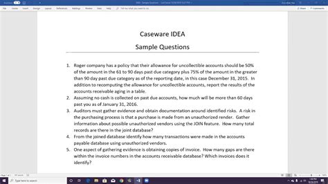Caseware Idea Practice Youtube