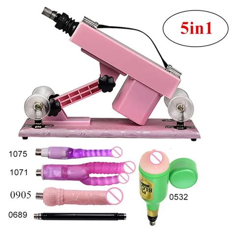 5in1 Automatic Thrusting Sex Machine With 5 Attachments Female