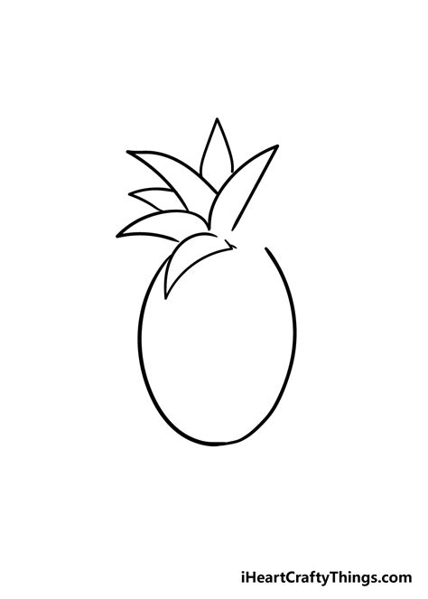 Pineapple Drawing How To Draw A Pineapple Step By Step