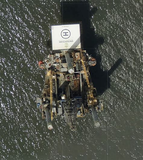 Photos Show Black Slick In Water Near Gulf Oil Rig