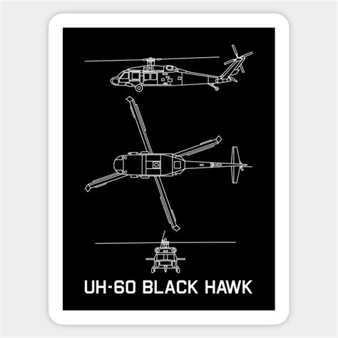 Uh 60 Black Hawk Us Army Military Helicopter Blueprint T Uh 60