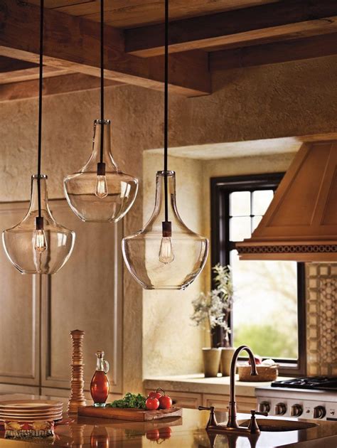 Delightful Lighting Kitchen Farmhouse With Everly Pendant Clear Glass Pendants Farmhouse