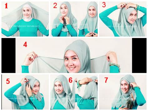Tutorial Hijab Segi Empat Simpel Tanpa Ciput Parasayu Net