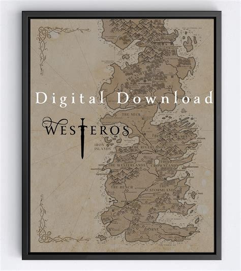 Game Of Thrones Map Poster