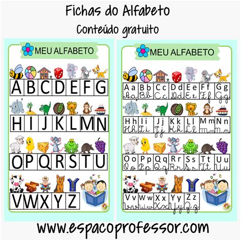 Alfabetização Ficha Do Alfabeto Para Imprimir