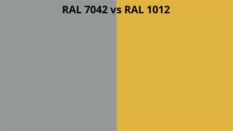 RAL 7042 Vs 1012 RAL Colour Chart UK