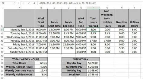 Holiday Pay Calculator Spreadsheet In Working With Date And Time