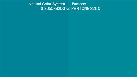 Natural Color System S 3050 B20g Vs Pantone 321 C Side By Side Comparison