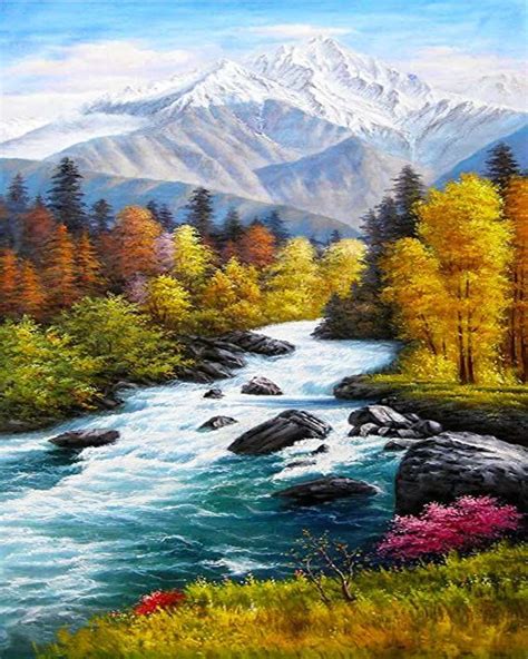 Pin On Paintings Mountains And Streams