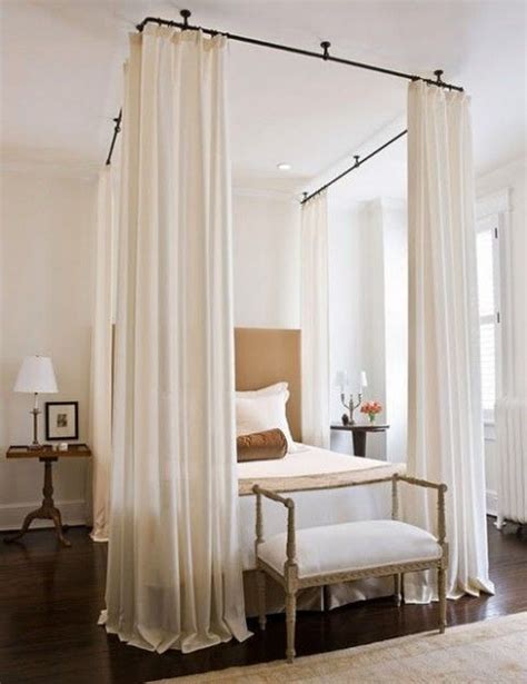 It's important to know what you're getting yourself into before starting this kind of project. Inspiration: Faux Canopy Beds in 2020 | Hang curtains from ...
