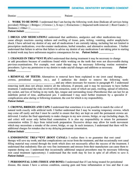 And how much do partial dentures cost? Top Unsorted Dental Consent Forms And Templates free to ...