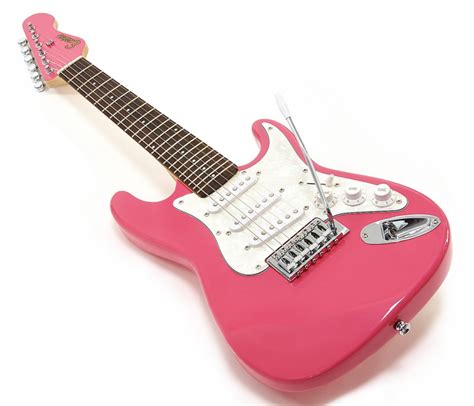 Discontinued Encore Kc375 34 Size Electric Guitar Pink Gear4music