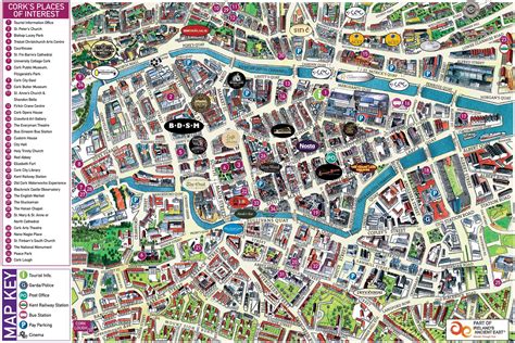 Map of Cork City and County. Things to do, places to visit in Cork