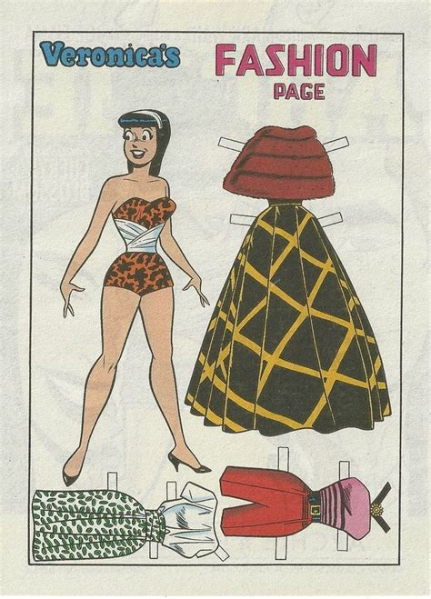 Betty And Veronica Comic Book Paper Dolls 2 Pages Of Fashions Comic