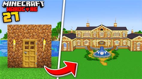 I Built A Mansion In Minecraft Hardcore Part 1 YouTube