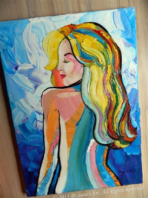 Figure Pop Art Painting Original Textured Abstract Nude Oil Etsy