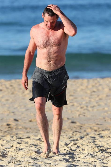 Hugh Jackman Takes A Break From Filming And Shows Off His Ripped Body On The Beach Ripped Body