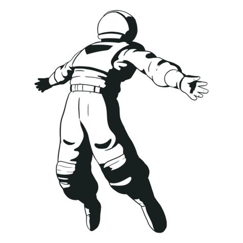 Astronaut Arms Spread Drawn Transparent Png And Svg Vector File